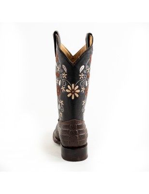 BOTA BIG BULL PIEL GRABADA TIPO COLA DE COCODRILO 5100 51391 YARELI