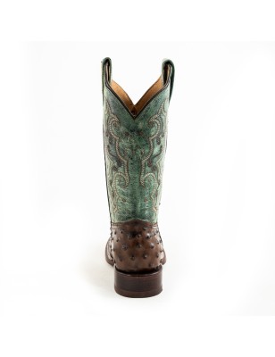 BOTA BIG BULL PIEL GRABADA TIPO AVESTRUZ AFRICANA 5100 51341 YARELI